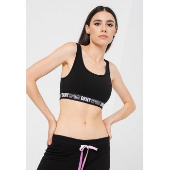 Bustiera cu banda logo - pentru fitness