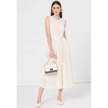 Rochie cu pliuri si cordon in talie Deplica