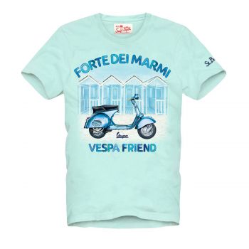 Man Cotton T-Shirt With Vespa Print L