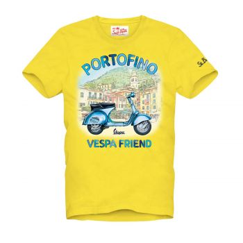 Man Cotton T-Shirt With Vespa Print M