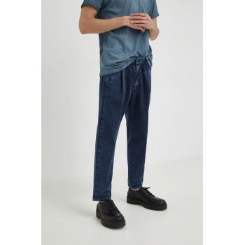 Drykorn pantaloni barbati, culoarea albastru marin, drept