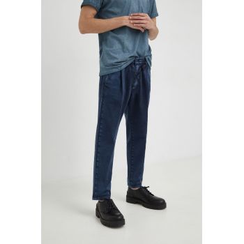 Drykorn pantaloni barbati, culoarea albastru marin, drept de firma originali