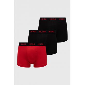 HUGO boxeri (3-pack) barbati, culoarea negru