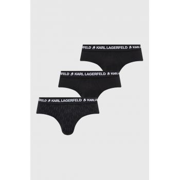 Karl Lagerfeld slip (3-pack) barbati, culoarea negru de firma originali