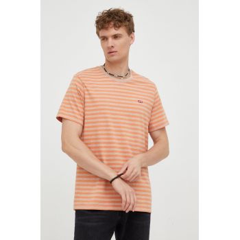 Levi's tricou din bumbac culoarea portocaliu, modelator ieftin