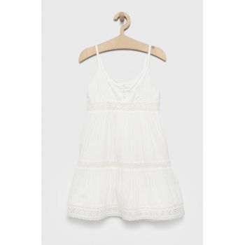 GAP rochie fete culoarea alb, mini, evazati ieftina