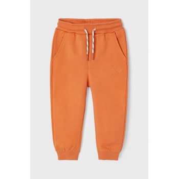 Mayoral pantaloni de trening pentru copii culoarea portocaliu, neted
