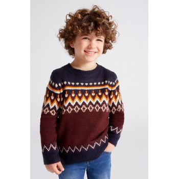 Mayoral pulover pentru copii din amestec de lana culoarea bordo
