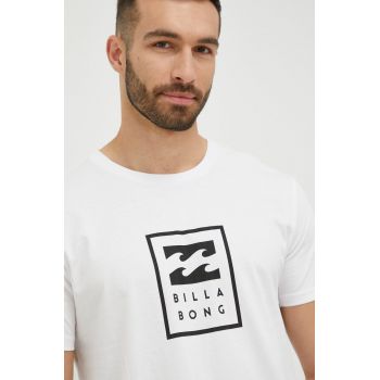 Billabong tricou din bumbac culoarea alb, cu imprimeu ieftin