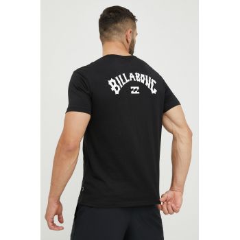 Billabong tricou din bumbac culoarea negru, cu imprimeu de firma original