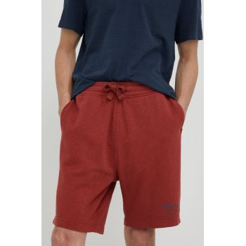 Mustang pantaloni scurti din bumbac Jim Sweat Sl Shorts barbati, culoarea bordo