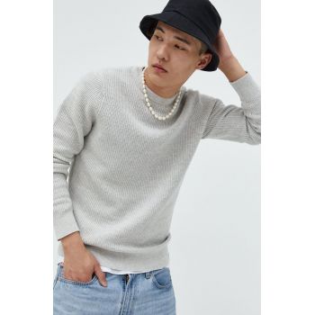 Superdry pulover de bumbac barbati, culoarea gri, light de firma original