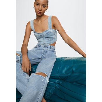 Top crop din amestec de lyocell Zoe