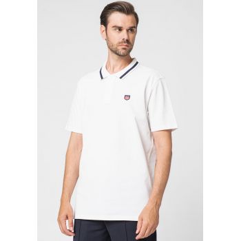 Tricou polo din pique de bumbac Retro Shield