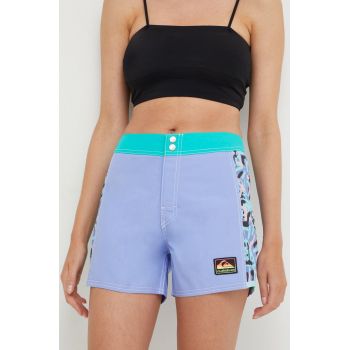 Quiksilver pantaloni scurți de plajă din bumbac X Stranger Things culoarea violet