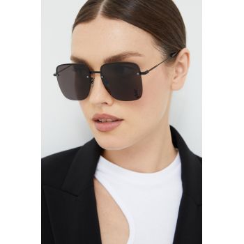 Saint Laurent ochelari de soare femei, culoarea negru
