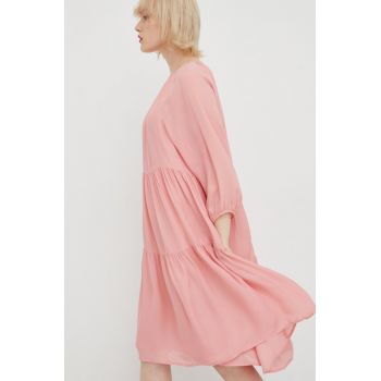 Drykorn rochie culoarea roz, mini, evazati ieftina
