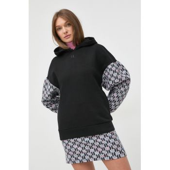 Karl Lagerfeld bluza femei, culoarea negru, modelator