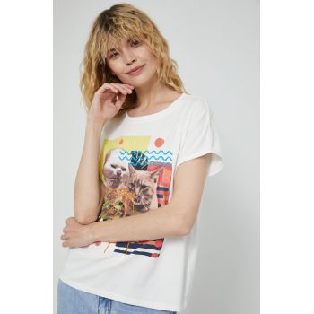 Medicine tricou femei, culoarea bej
