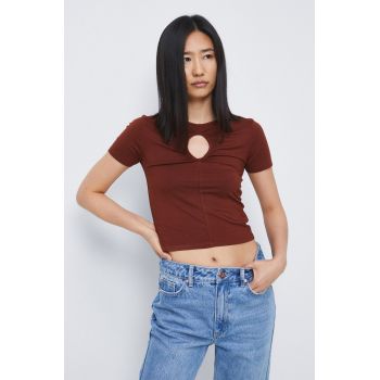 Medicine tricou femei, culoarea maro