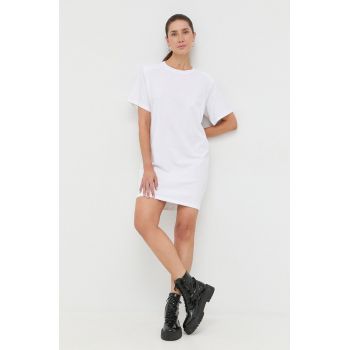 Notes du Nord rochie din bumbac culoarea alb, mini, drept