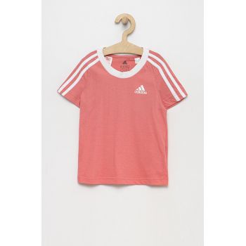 adidas Performance tricou de bumbac pentru copii HB7923 culoarea roz