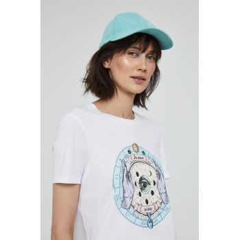 Medicine tricou din bumbac culoarea alb