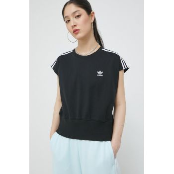 adidas Originals tricou din bumbac culoarea negru