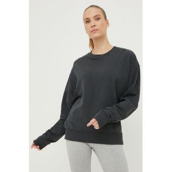 adidas Performance bluză trening femei, culoarea gri, neted de firma original