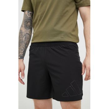 adidas Performance pantaloni scurți de alergare Run Icons barbati, culoarea negru ieftini