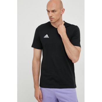 adidas Performance tricou Entrada 22 bărbați, culoarea negru, uni HC0448 de firma original