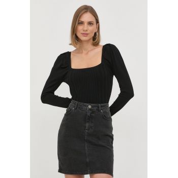 Karl Lagerfeld pulover femei, culoarea negru, light