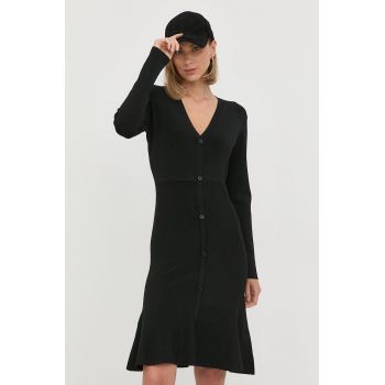 Karl Lagerfeld rochie culoarea negru, mini, drept