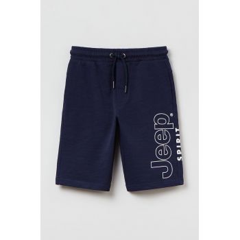 OVS pantaloni scurti copii culoarea albastru marin,