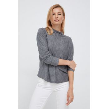 Emporio Armani pulover femei, culoarea gri, light, cu turtleneck de firma original