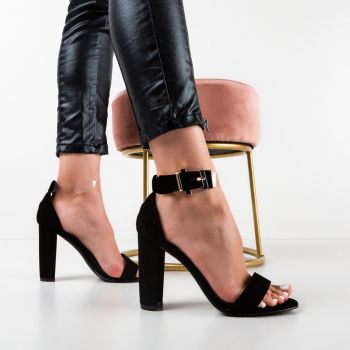 Sandale cu toc Opium Negre Sandale cu toc Opium Negre