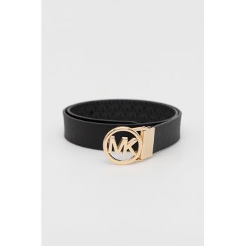 MICHAEL Michael Kors curea cu două fețe femei, culoarea negru