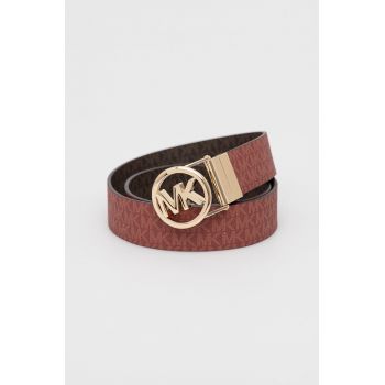 MICHAEL Michael Kors curea cu două fețe femei, culoarea rosu
