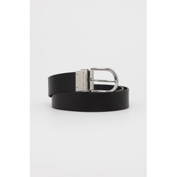 MICHAEL Michael Kors curea de piele cu două fețe femei, culoarea negru