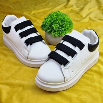 Adidasi Dama Alb/Negru Cu Siret Kennice