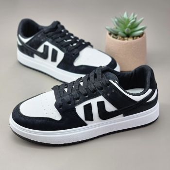 Adidasi Dama Alb/Negru Cu Siret Livia