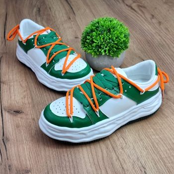 Adidasi Dama Alb/Verde Cu Siret Katherine