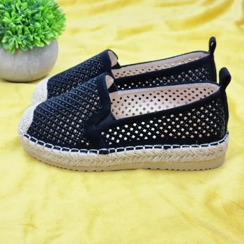 Espadrile Fata Negre Carla