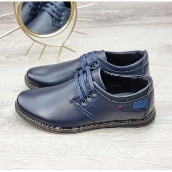 Pantofi Barbat Bleumarin Cu Siret Dominic ieftini de firma originali