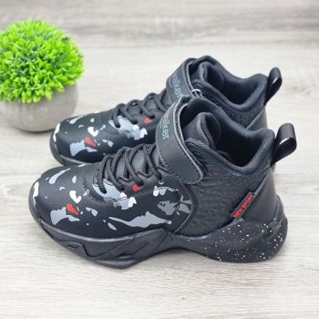 Sneakersi Baiat Negri Cu Siret Si Arici Cory Sneakersi Baiat Negri Cu Siret Si Arici Cory