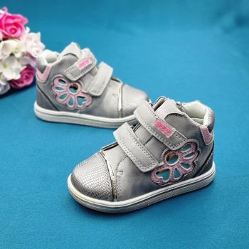 Sneakersi Fata Gri Cu Arici Carmenta Sneakersi Fata Gri Cu Arici Carmenta