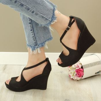 Sandale Dama Negre Cu Bareta Filoftea Sandale Dama Negre Cu Bareta Filoftea