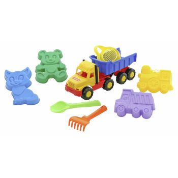 Set 9 piese jucarii pentru nisip si camion Polesie Multicolor