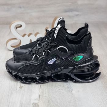 Sneakersi Barbat Negri Cu Siret Liviu Sneakersi Barbat Negri Cu Siret Liviu