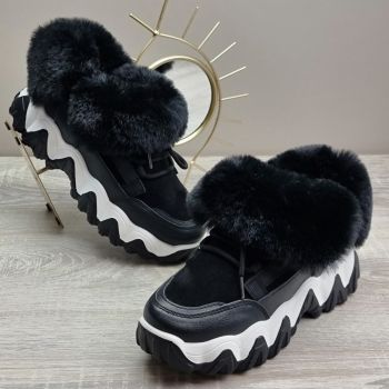 Sneakersi Dama Negri Cu Siret Teodora Sneakersi Dama Negri Cu Siret Teodora